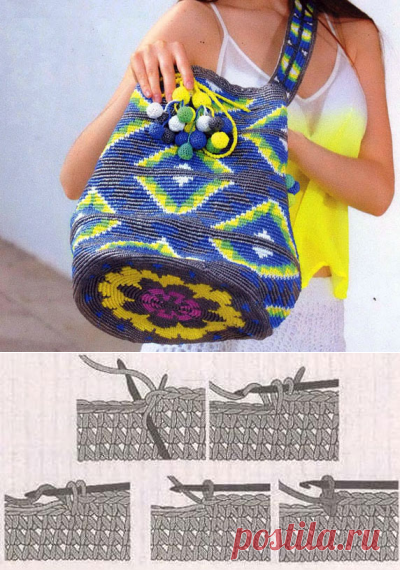 Сумка. Гобелен крючком