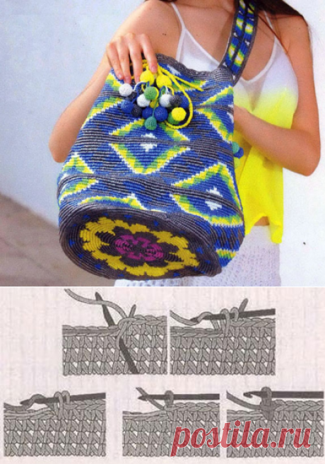 Сумка. Гобелен крючком