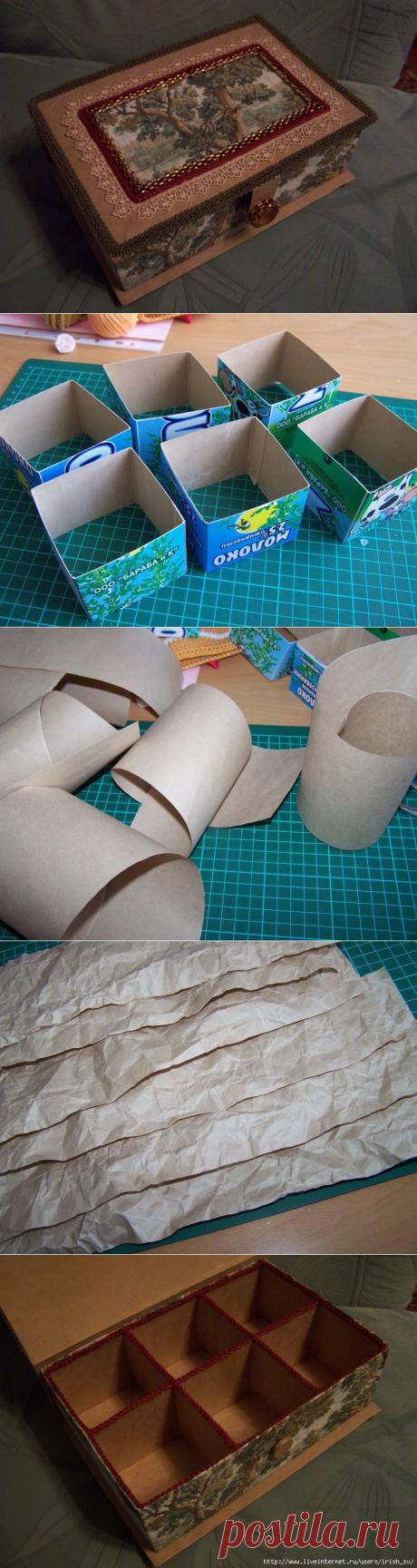 МК . Шкатулка из тетрапаков. | Страна Мастеров