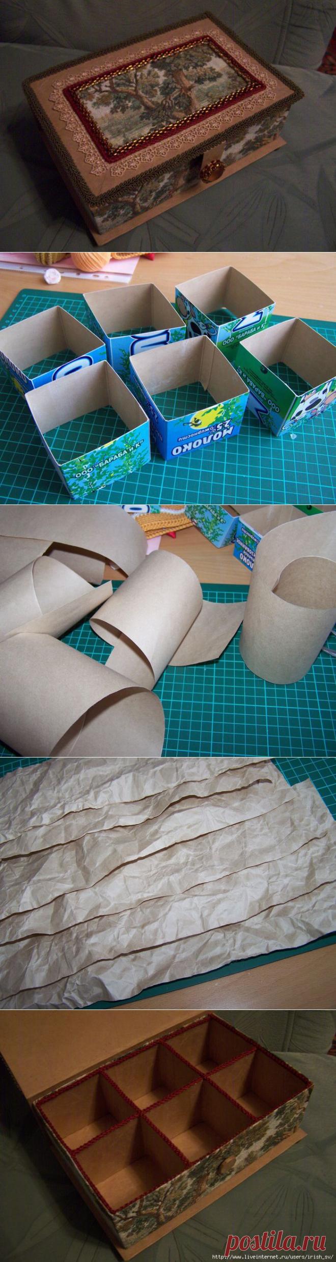 МК . Шкатулка из тетрапаков. | Страна Мастеров
