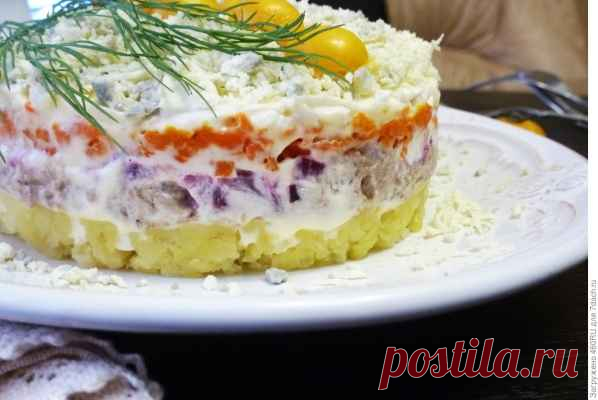 Салат «Мимоза» с печенью минтая — Домашняя кулинария