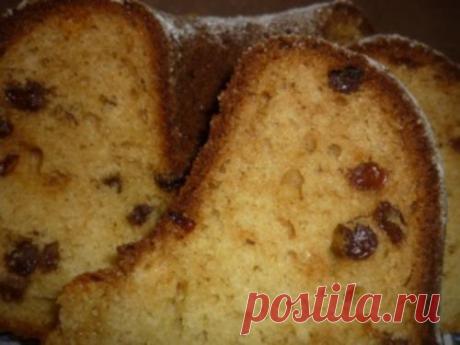 Кекс с изюмом: рецепт приготовления с фото.