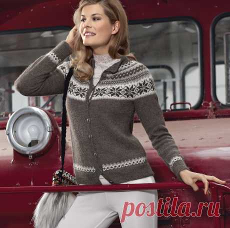 Кофта в бежевых тонах - схема вязания спицами. Вяжем Кофты на Verena.ru