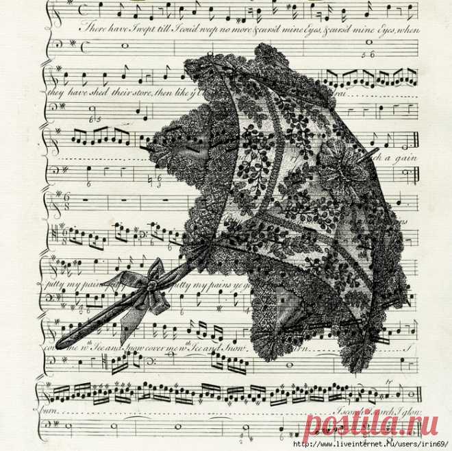 Принты на нотных листах