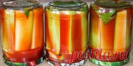 Супер рецепт! Заготовка маринованных кабачков «Кровавая Мэри» на..