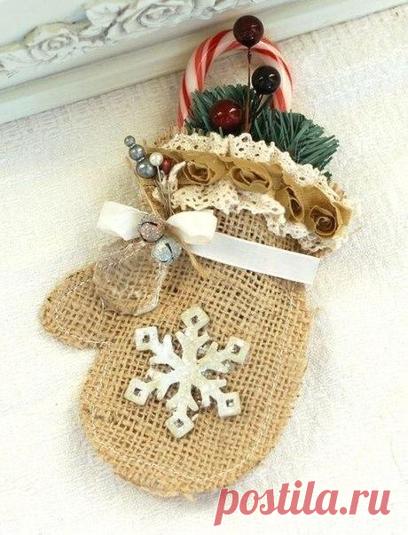 Декоративная варежка- Идея для подарка