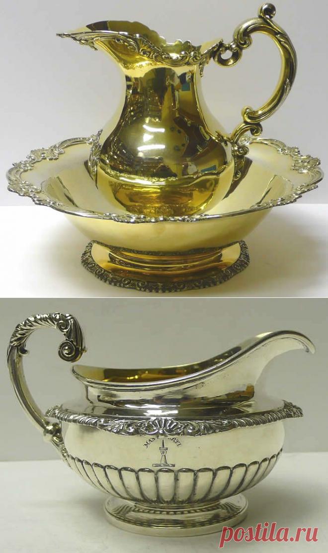 Сосуды из серебра 18-19 век.