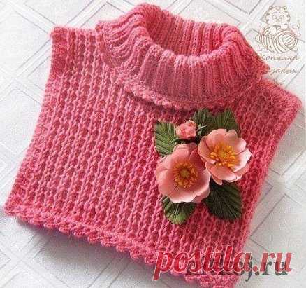 Манишка на девочку
Описание: http://nitkoj.ru/bezrukavochki/1734-manishka-na-devochku.html