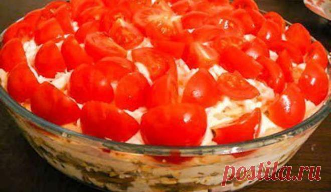 Рецепт салата со свежими грибами