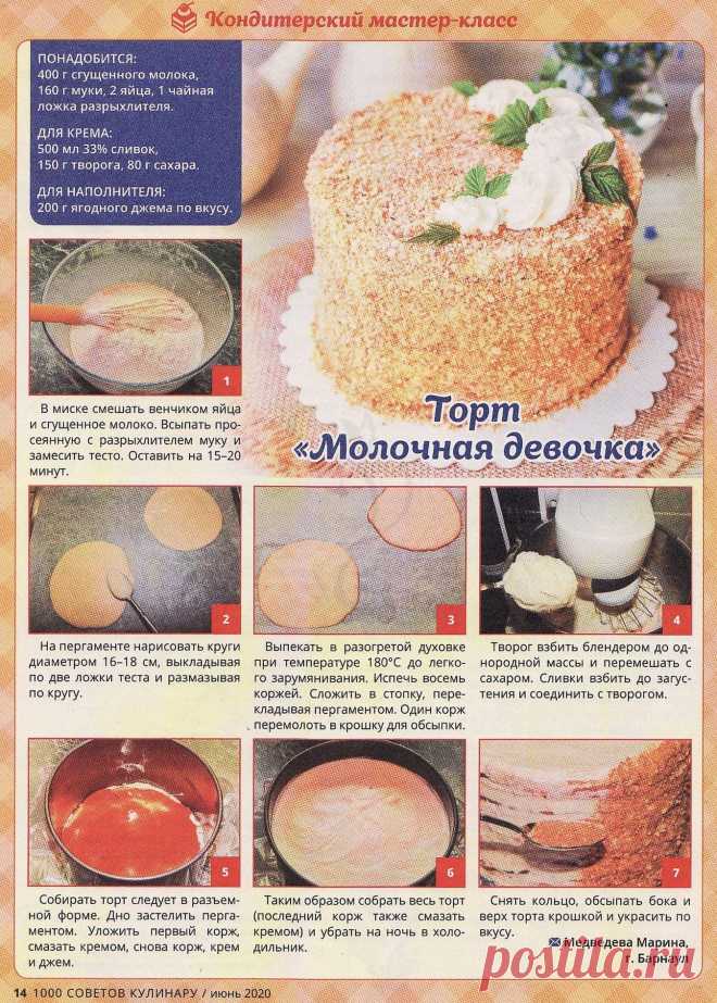 Торт "Молочная девочка"