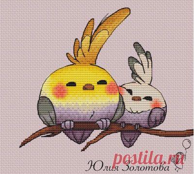 Сладкая парочка- схема для вышивки крестом