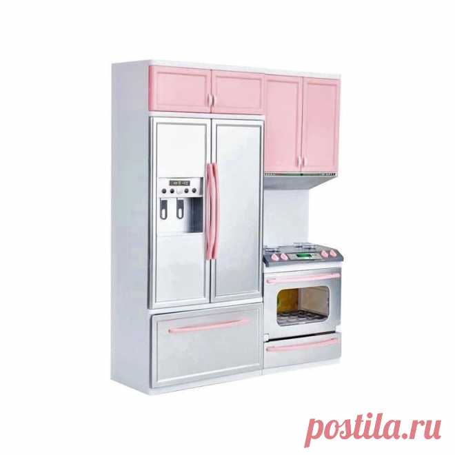 Miniature White And Pink Kitchen Set Refrigerator Cabinets | Etsy