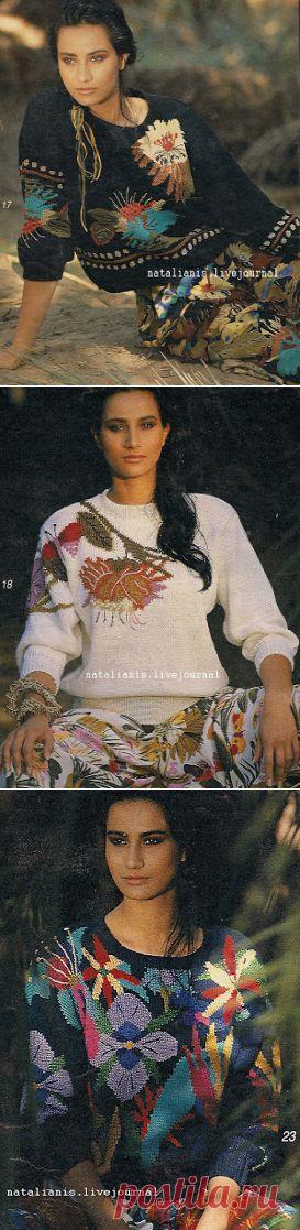 Сказочно красивые джемперы с жаккардовым рисунком — Рукоделие