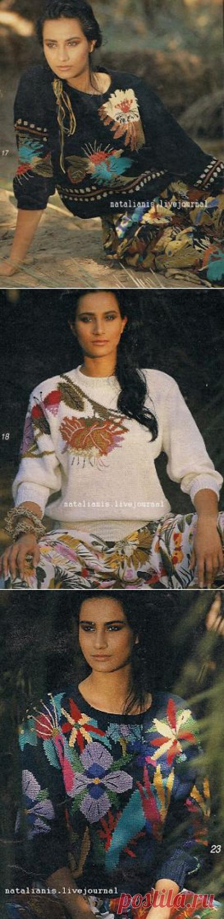 Сказочно красивые джемперы с жаккардовым рисунком — Рукоделие