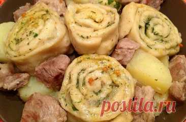 Обалденные штрудли с мясом и картошкой — Домашняя кулинария
