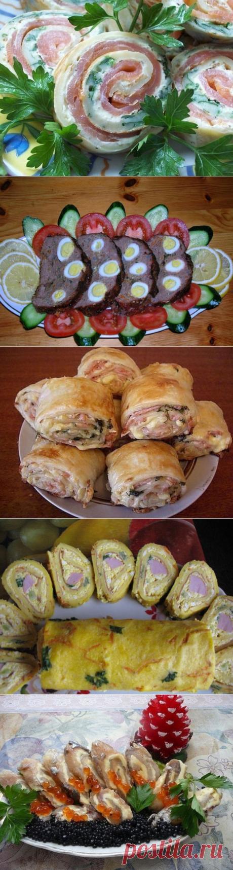 11 ОЧЕНЬ ВКУСНЫХ РУЛЕТОВ!
1 Рулет который нравится всем
2 Рулет из говядины "Павлиний хвост"
3 Рулет куриный с сальсой в стиле "Латино"
4 Рулет мясной "Чудо-юдо"
5 Рулет из сельди
6 Рулет из куриной грудки с фисташками
7 Рулет блинчатый с лососем (мини)
8 Рулет капустный
9 Рулет из индейки "Сказка востока"
10 Рулет- омлет "Закусочный "
11 Рулет с колбасой