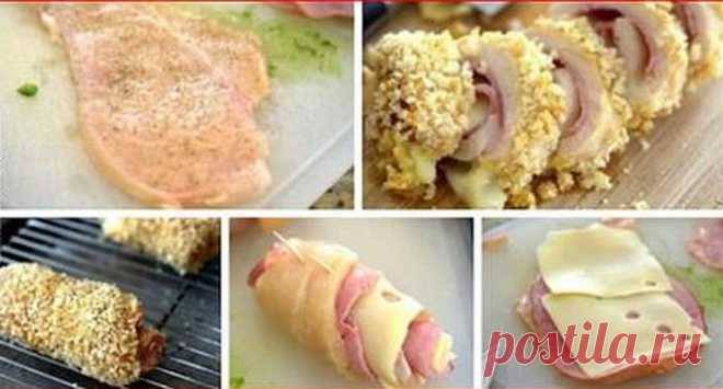 Вкуснейшие куриные рулетики на праздничный стол