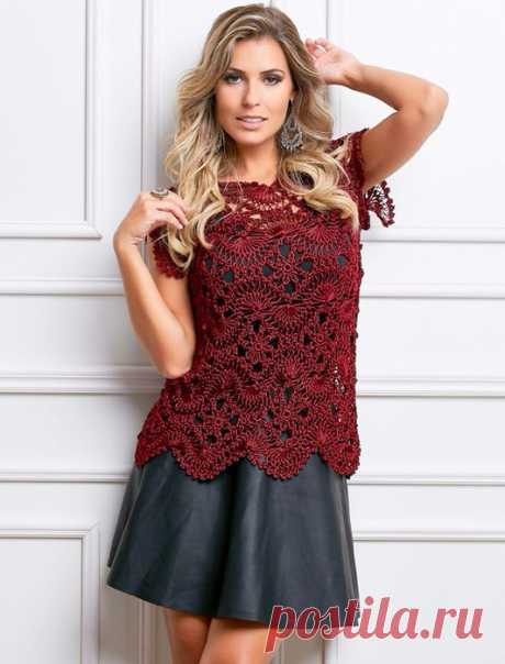 Irish crochet &: CROCHET BLOUSE ... БЛУЗА