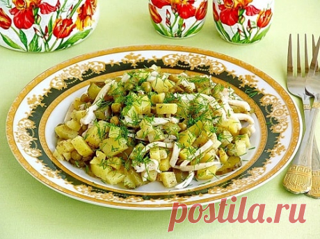 Салаты с кальмарами и огурцами - Топ-10 рецептов (с фото)