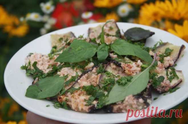 Быстрая закуска из баклажан с творогом и чесноком | Четыре вкуса