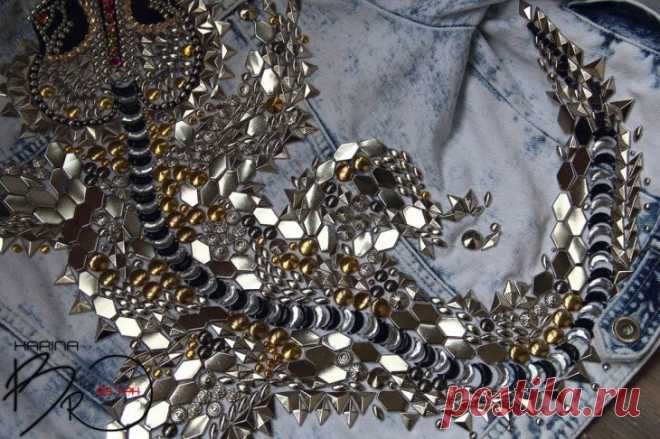 Декор на джинсовой куртке (подборка)