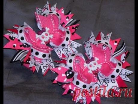 HOW TO: Make a Boutique Stacked Bow Tutorial by Just Add A Bow - YouTube