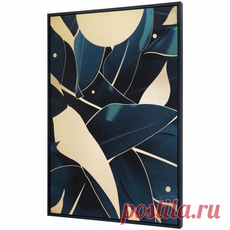 Панно интерьерное с подрамником из дерева 90х60 см сине-золотое Tomas Stern - купить за 6674 руб. в интернет-магазине DG-Home