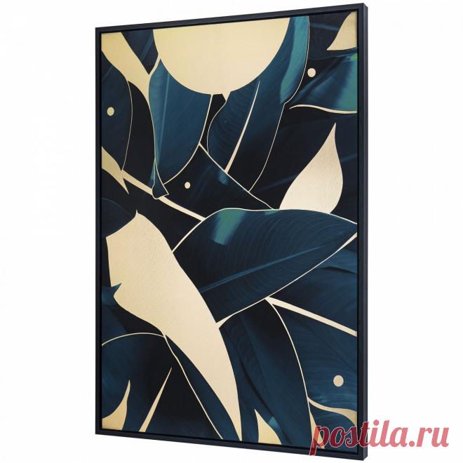Панно интерьерное с подрамником из дерева 90х60 см сине-золотое Tomas Stern - купить за 6674 руб. в интернет-магазине DG-Home