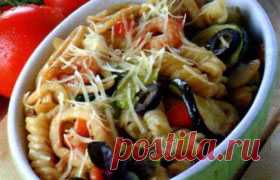 Макароны, запеченные с овощами и морепродуктами - рецепт пасты