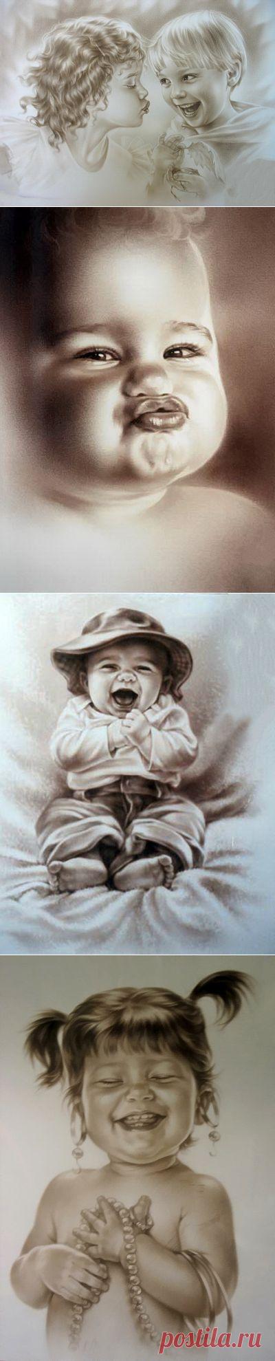 Хорошо смеется человек - значит, хороший человек! Художник Marina Koloeridi