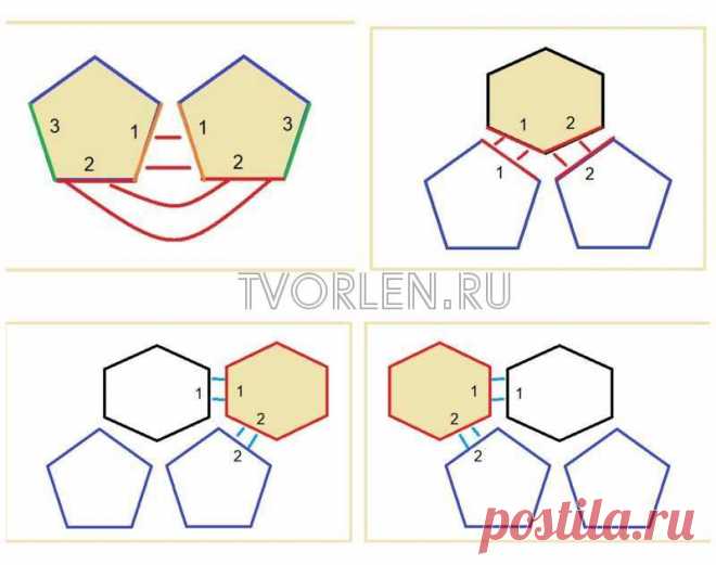Вязаный кролик из мотивов - схема и описание вязания крючком
