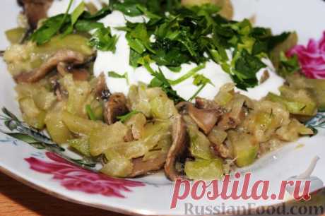 Рецепт: Закуска из кабачков и шампиньонов на RussianFood.com