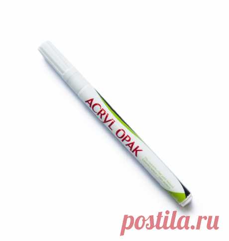 Маркер акриловый лаковый, укрывистый, ACRYL OPAK, тонкий 3 мм БЕЛЫЙ