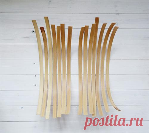 Плетение корзинки из шпона