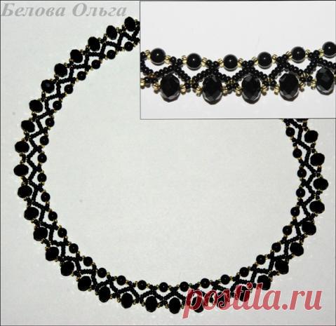 Схема для черного ожерелья | biser.info - всё о бисере и бисерном творчестве