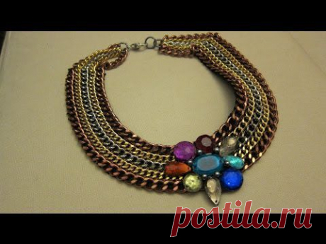 Сам себе дизайнер! Делаем новогоднее колье! - YouTube