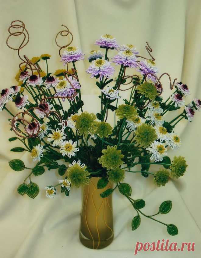 Цветы из бисера Коссовой Т.Е.