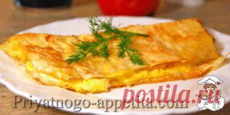Лаваш с яйцом и сыром