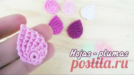Hoja o pluma a crochet (muy fácil!!)