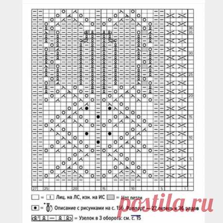 Японская кофточка спицами с узором букет