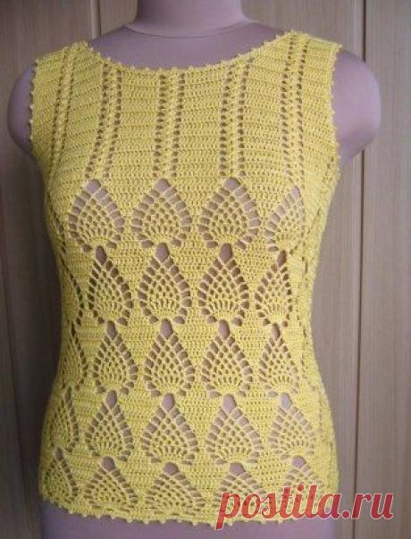 Желтый топ крючком. Схема здесь
https://fullshop.com.ua/zheltyj-top-kryuchkom/