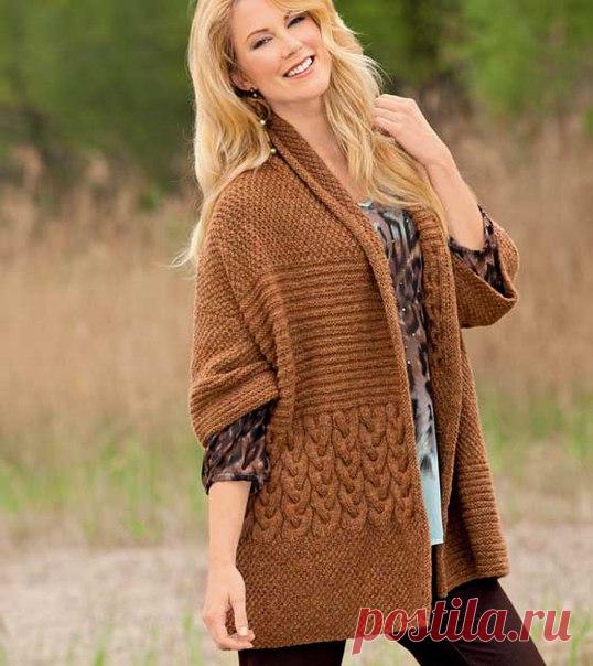 Пальто, куртки спицами 95