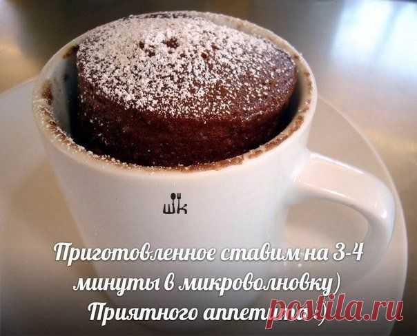 Как сделать кекс в кружке