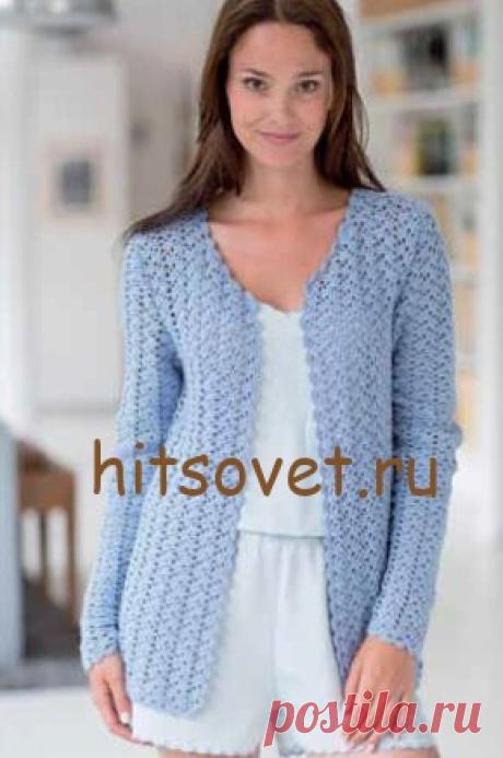 Стильный кардиган крючком