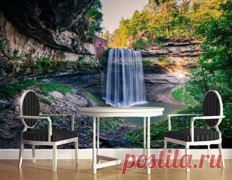 Пользовательские пейзаж обои, Канада водопады Онтарио скалы природа обои, бар гостиная TV диван спальня стены 3d фрески купить на AliExpress