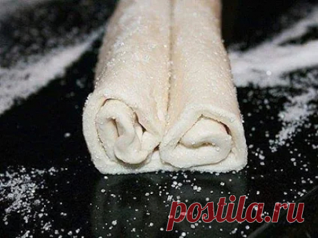 😋Ушки из слоеного теста - быстрые и очень вкусные печеньки, которые многие б...