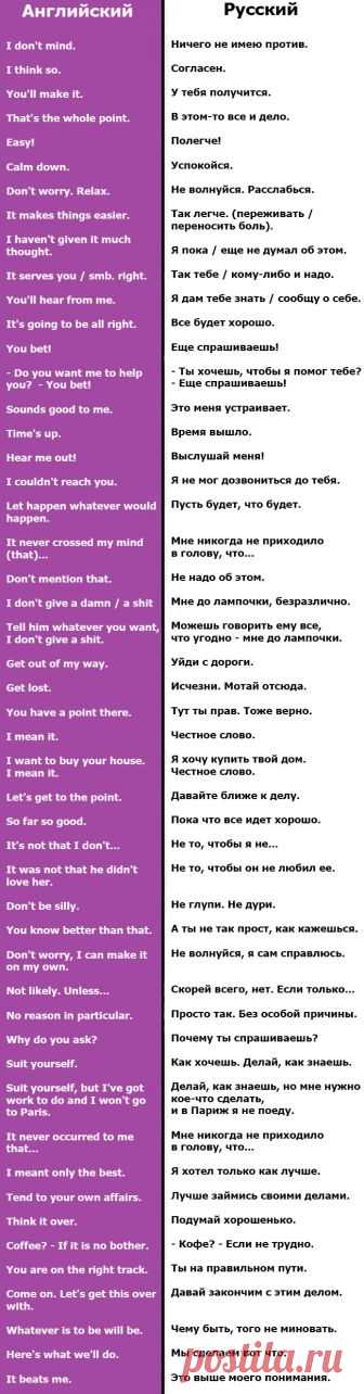 Разговорные фразы на английском