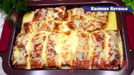Рулетики из яичных блинчиков с мясом в духовке