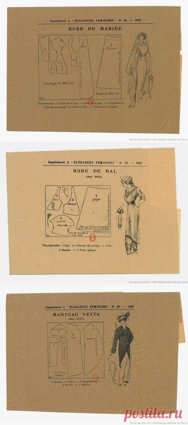 Выкройки женской одежды 1910-1920 гг (подборка) / Выкройки ретро / ВТОРАЯ УЛИЦА