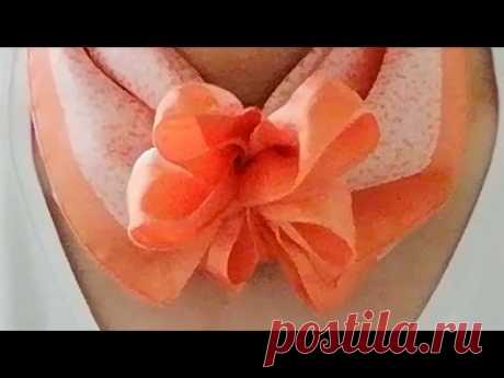 ♥lovely round shape flowers with a scarf スカーフで可愛い丸みのある４輪の花